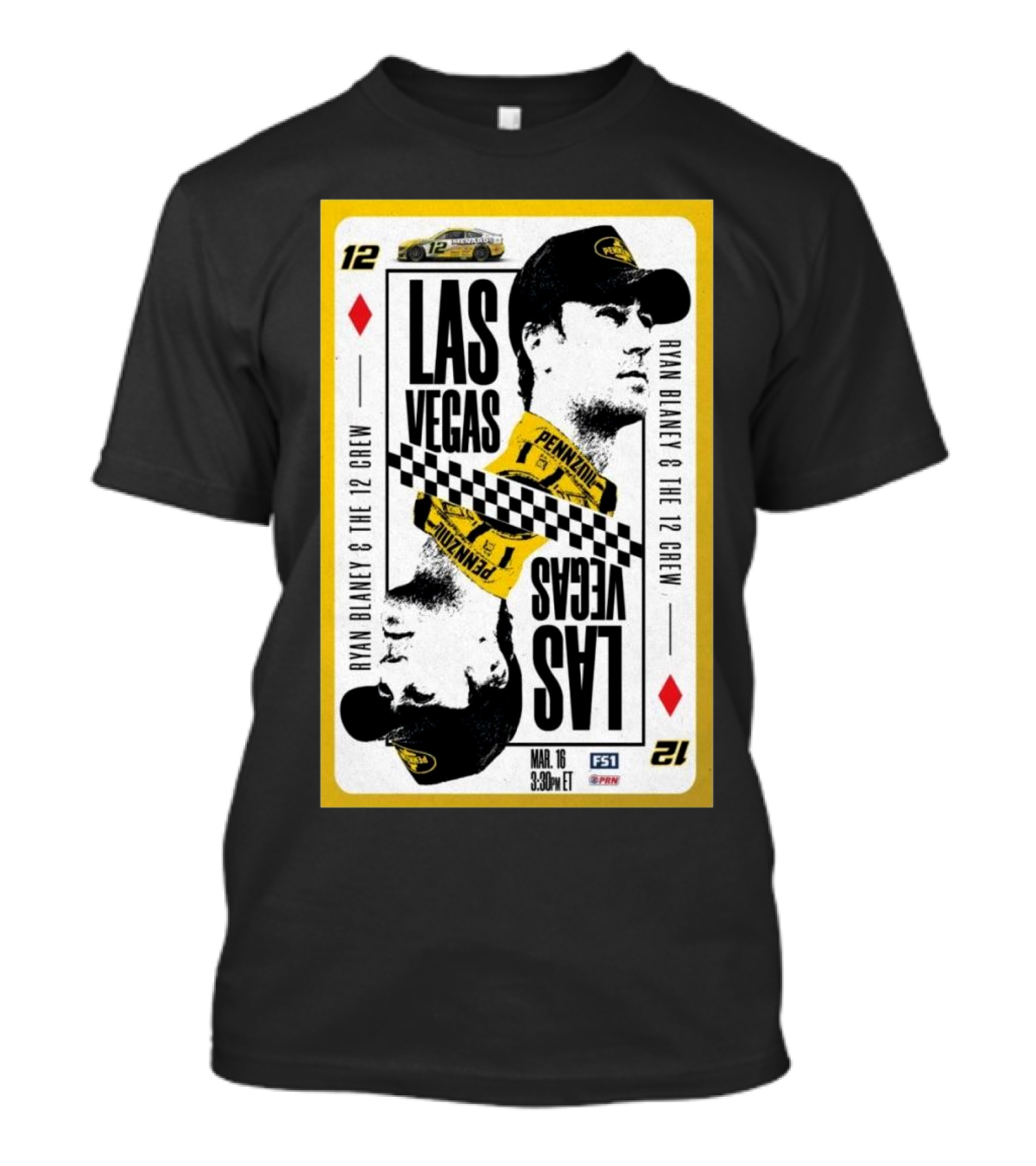 Ryan Blaney & The 12 Crew Las Vegas Mar 16 2025 Pennzoil 3:30PM ET T-Shirt