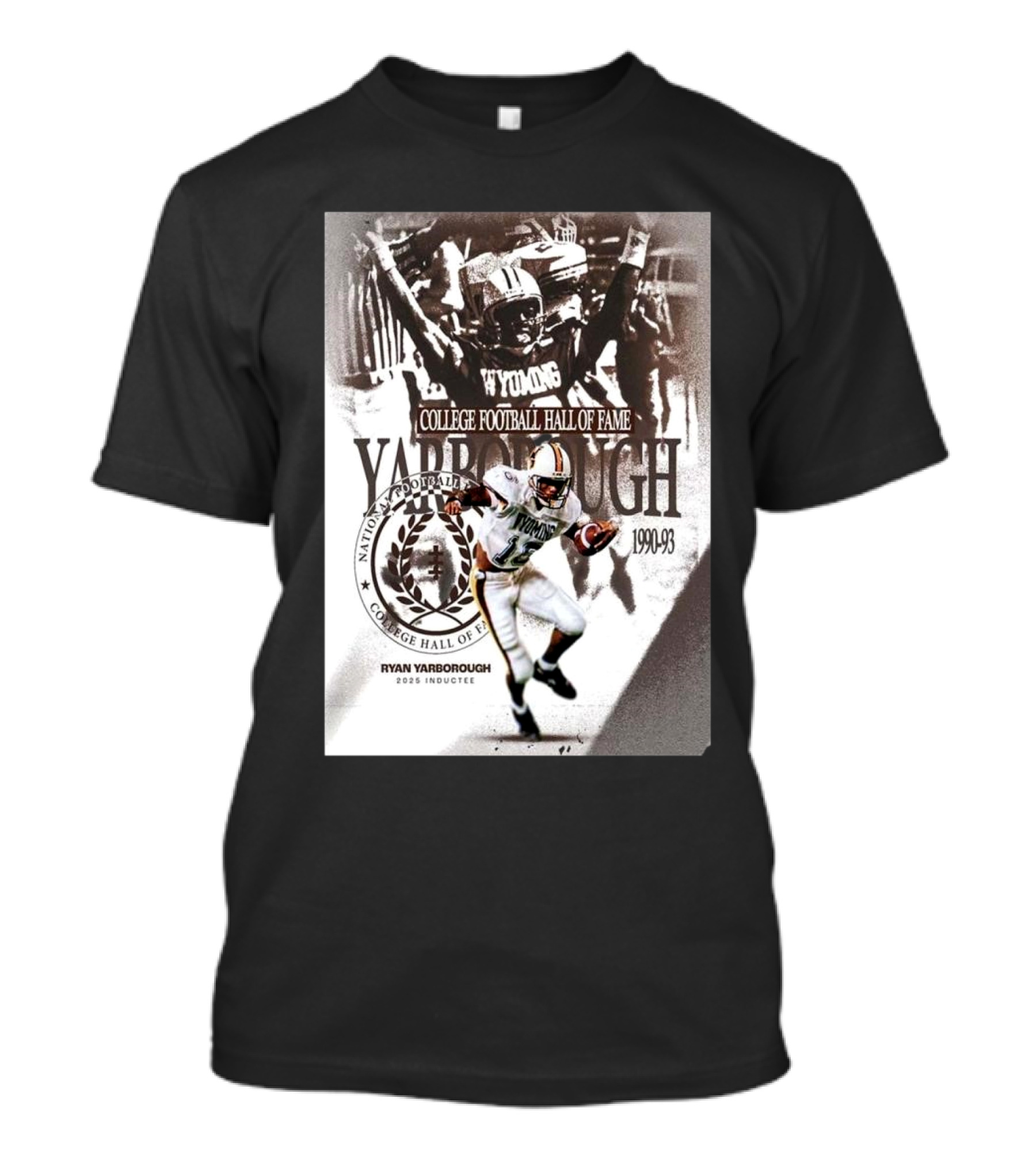 Ryan Yarborough College Football Hall Of Fame Inductee 2025 Wyoming 1990-93 T-Shirt
