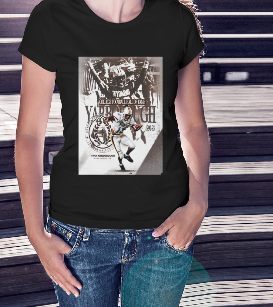 Ryan Yarborough College Football Hall Of Fame Inductee 2025 Wyoming 1990-93 T-Shirt