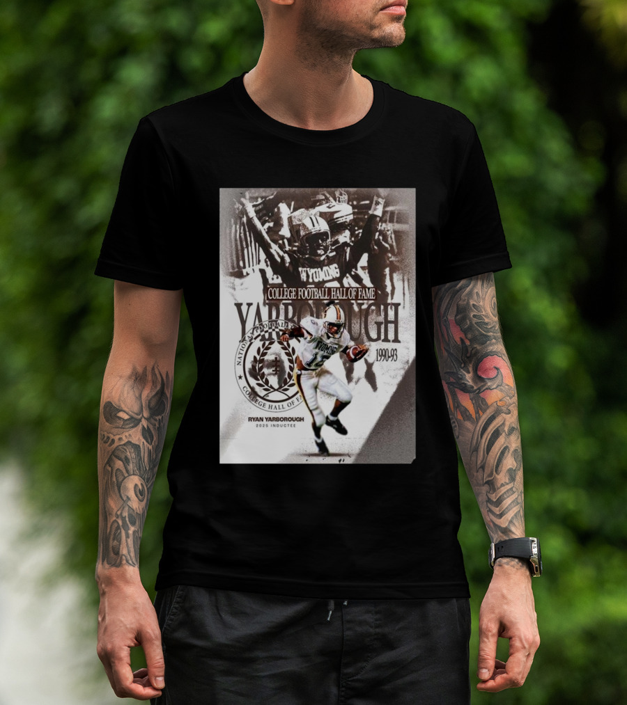 Ryan Yarborough College Football Hall Of Fame Inductee 2025 Wyoming 1990-93 T-Shirt