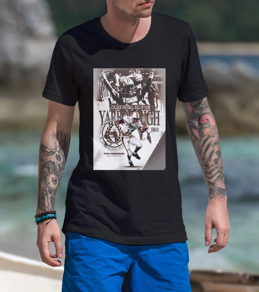 Ryan Yarborough College Football Hall Of Fame Inductee 2025 Wyoming 1990-93 T-Shirt
