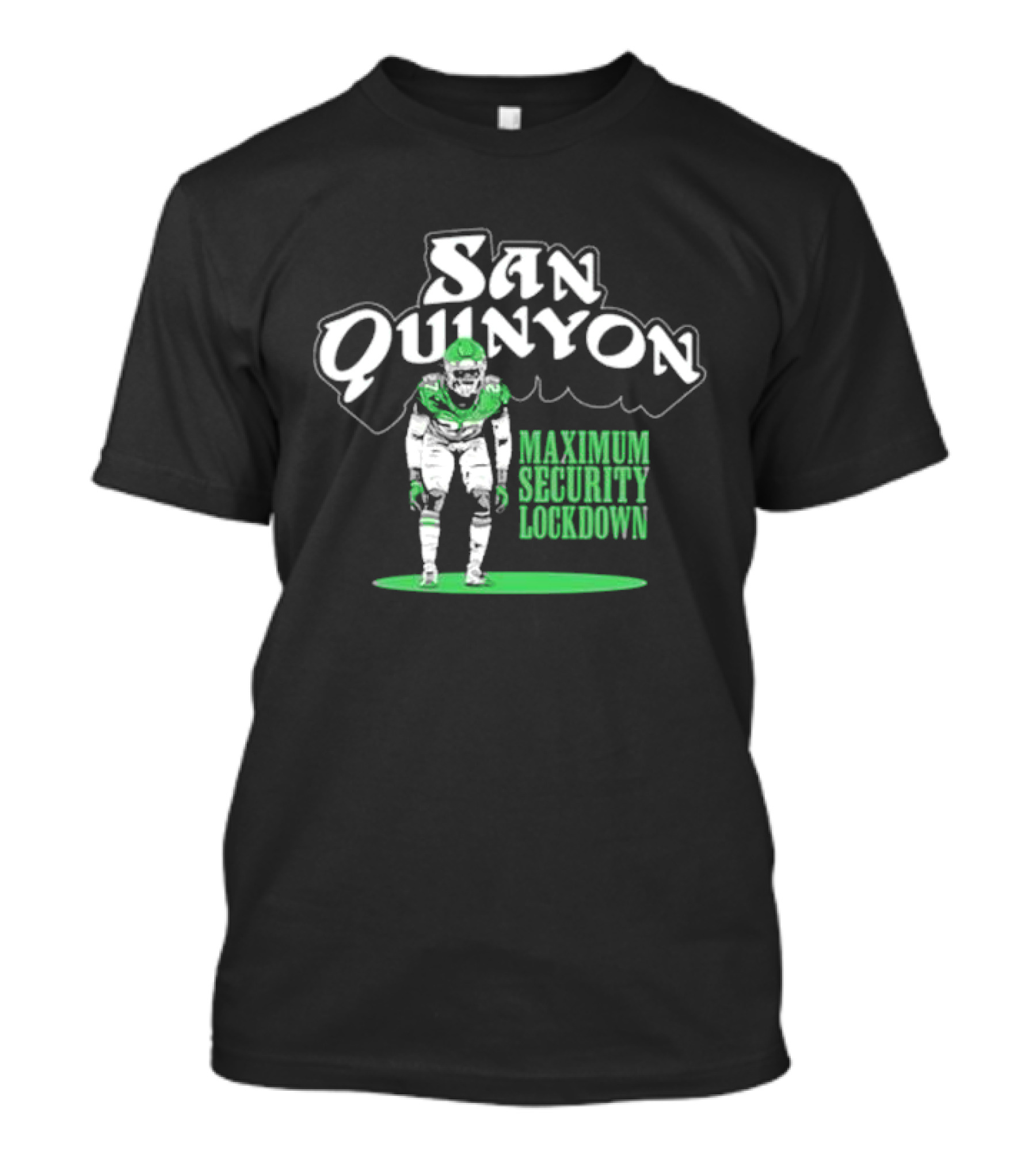 San Quinyon Maximum Security Lockdown Football Player T-Shirt
