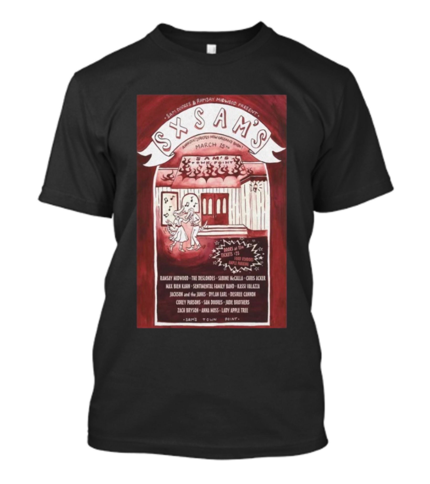 Sam Doores Ramsay Midwood SXSW 2025 SXSAM's Town Point March 15 Austin TX T-Shirt
