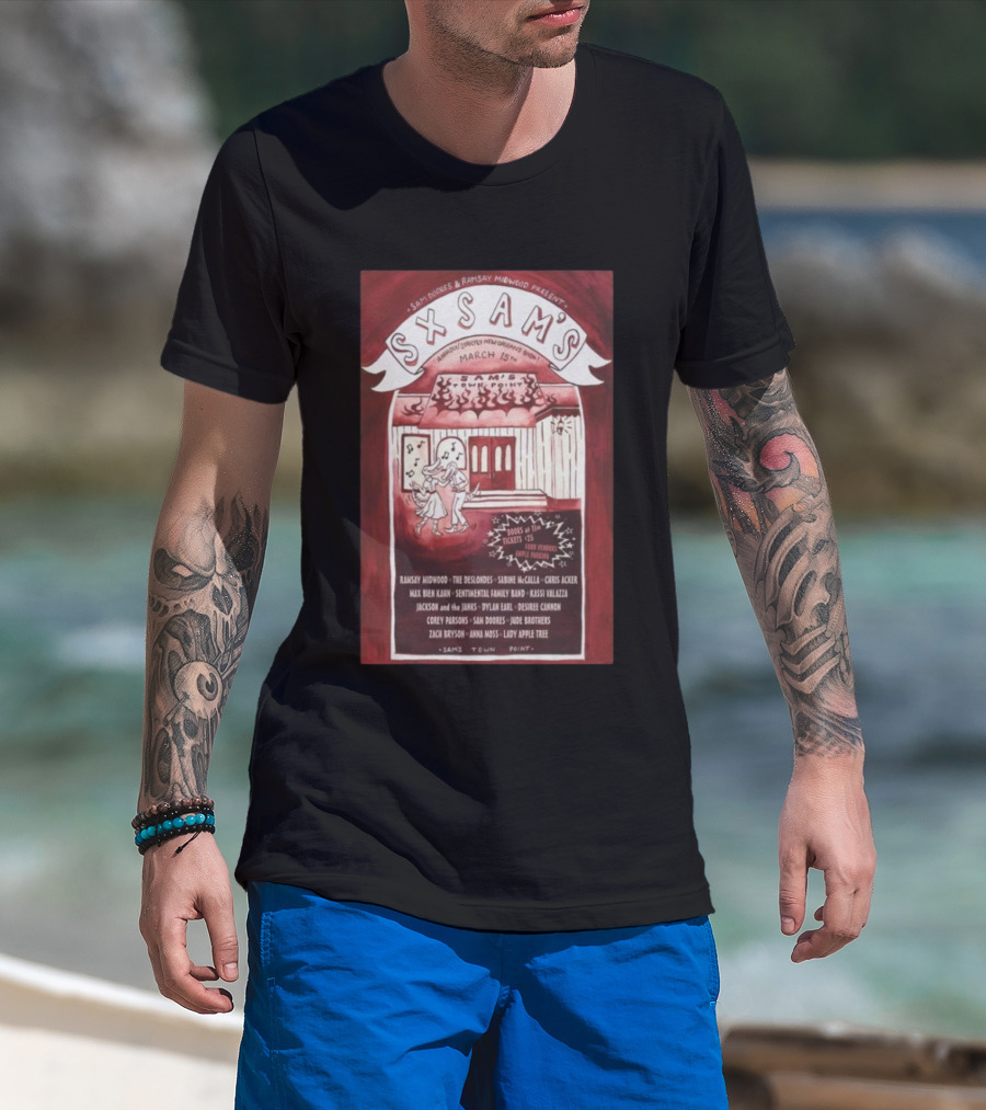 Sam Doores Ramsay Midwood SXSW 2025 SXSAM's Town Point March 15 Austin TX T-Shirt