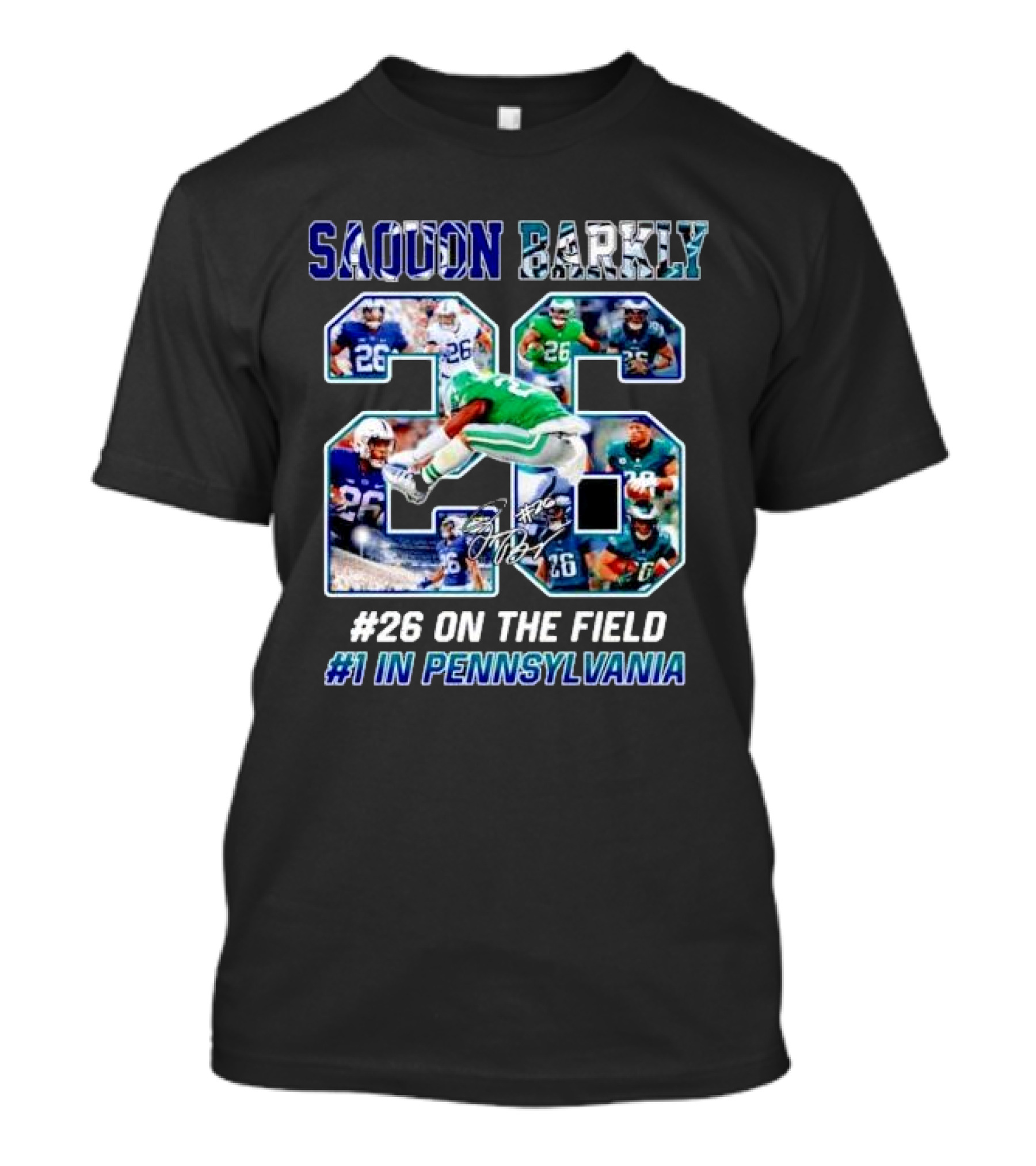 Saquon Barkley 26 On The Field 1 In Pennsylvania Sports Tribute T-Shirt