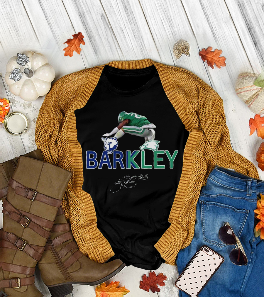 Saquon Barkley Penn State Eagles Hurdle Signature Jump T-Shirt