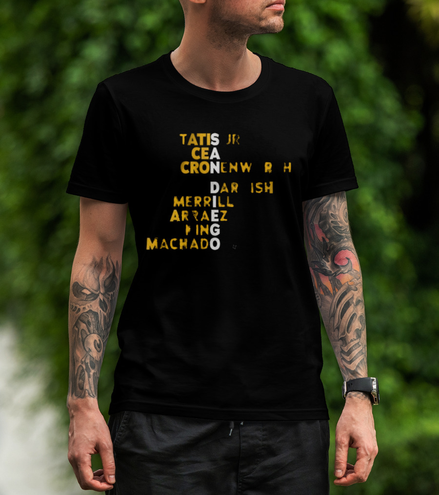 San Diego 2025 Tatis Jr Machado Darvish Merrill Arraez Cronenworth Engel黄 T-Shirt