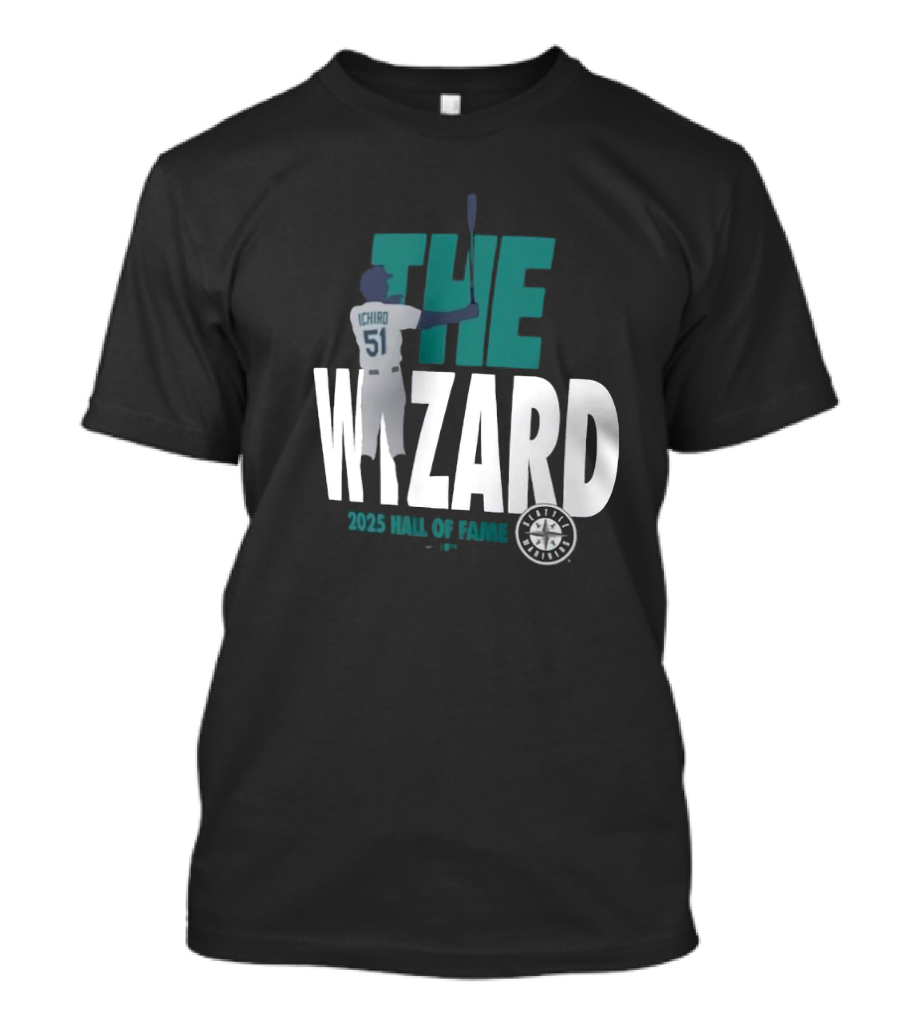 Seattle Mariners Ichiro 51 The Wizard 2025 Hall Of Fame Legend T-Shirt