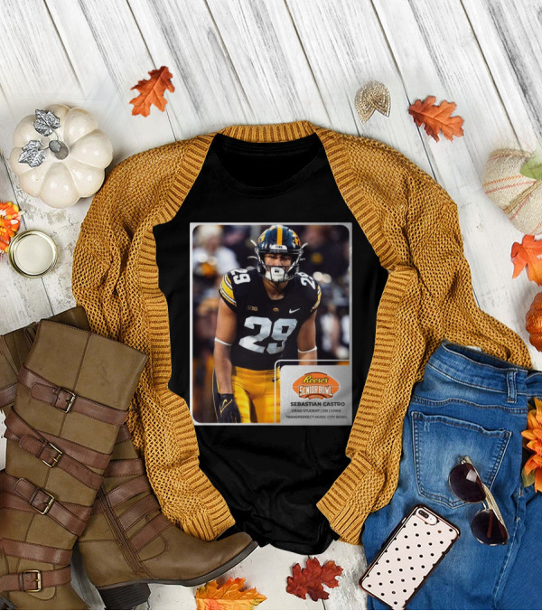 Reese's Senior Bowl Sebastian Castro Grad Student DB Iowa Transperfect Music City Bowl T-Shirt