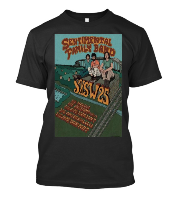 Sentimental Family Band SXSW 2025 Tour T-Shirt