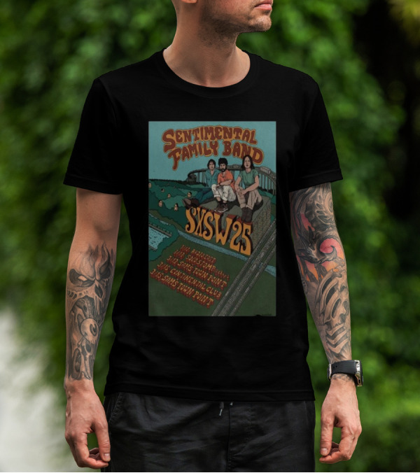 Sentimental Family Band SXSW 2025 Tour T-Shirt
