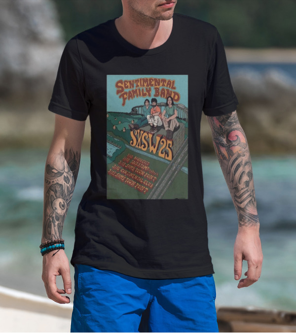 Sentimental Family Band SXSW 2025 Tour T-Shirt
