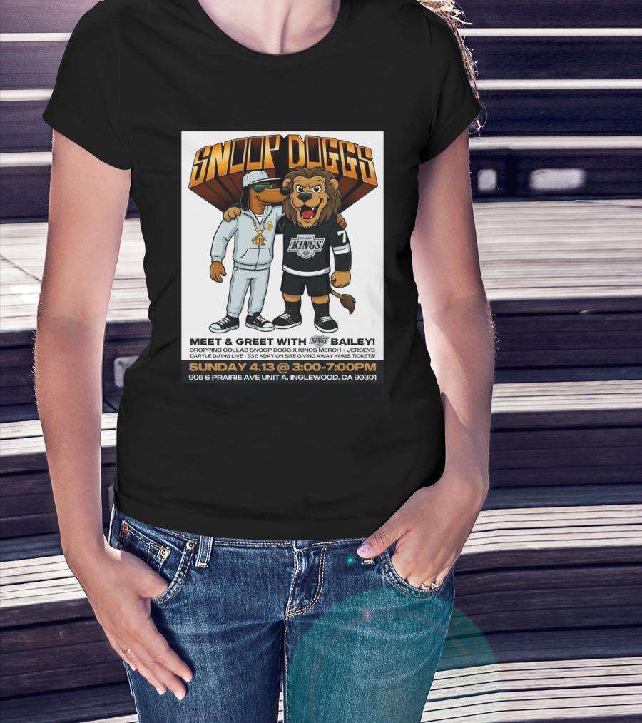 Snoop Dogg Meet & Greet With Kings Bailey Collab Merch Drop April 13 Inglewood CA T-Shirt