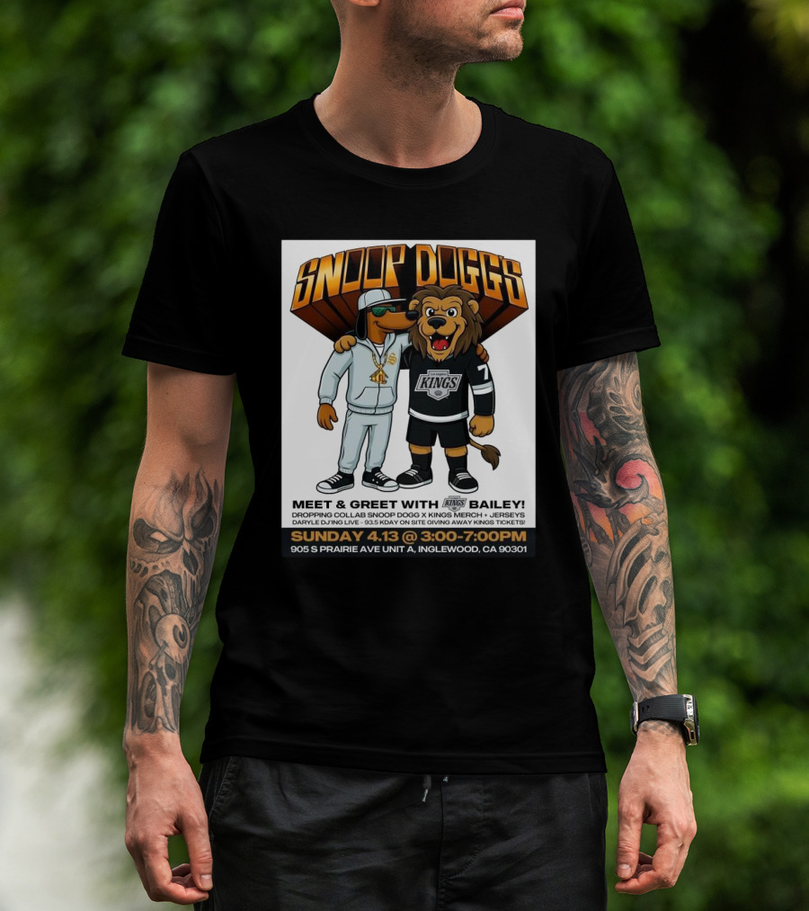 Snoop Dogg Meet & Greet With Kings Bailey Collab Merch Drop April 13 Inglewood CA T-Shirt