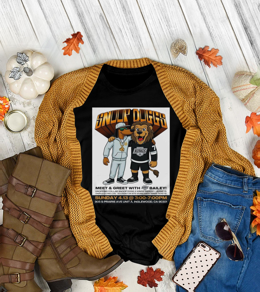 Snoop Dogg Meet & Greet With Kings Bailey Collab Merch Drop April 13 Inglewood CA T-Shirt