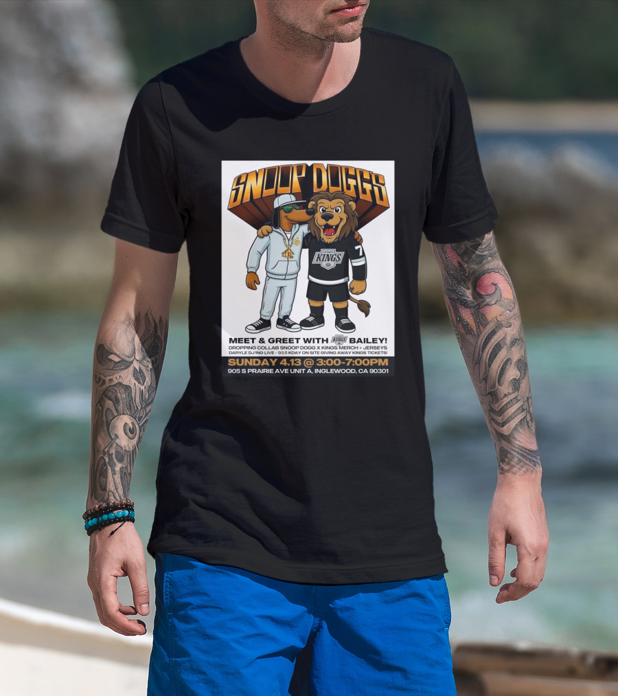 Snoop Dogg Meet & Greet With Kings Bailey Collab Merch Drop April 13 Inglewood CA T-Shirt