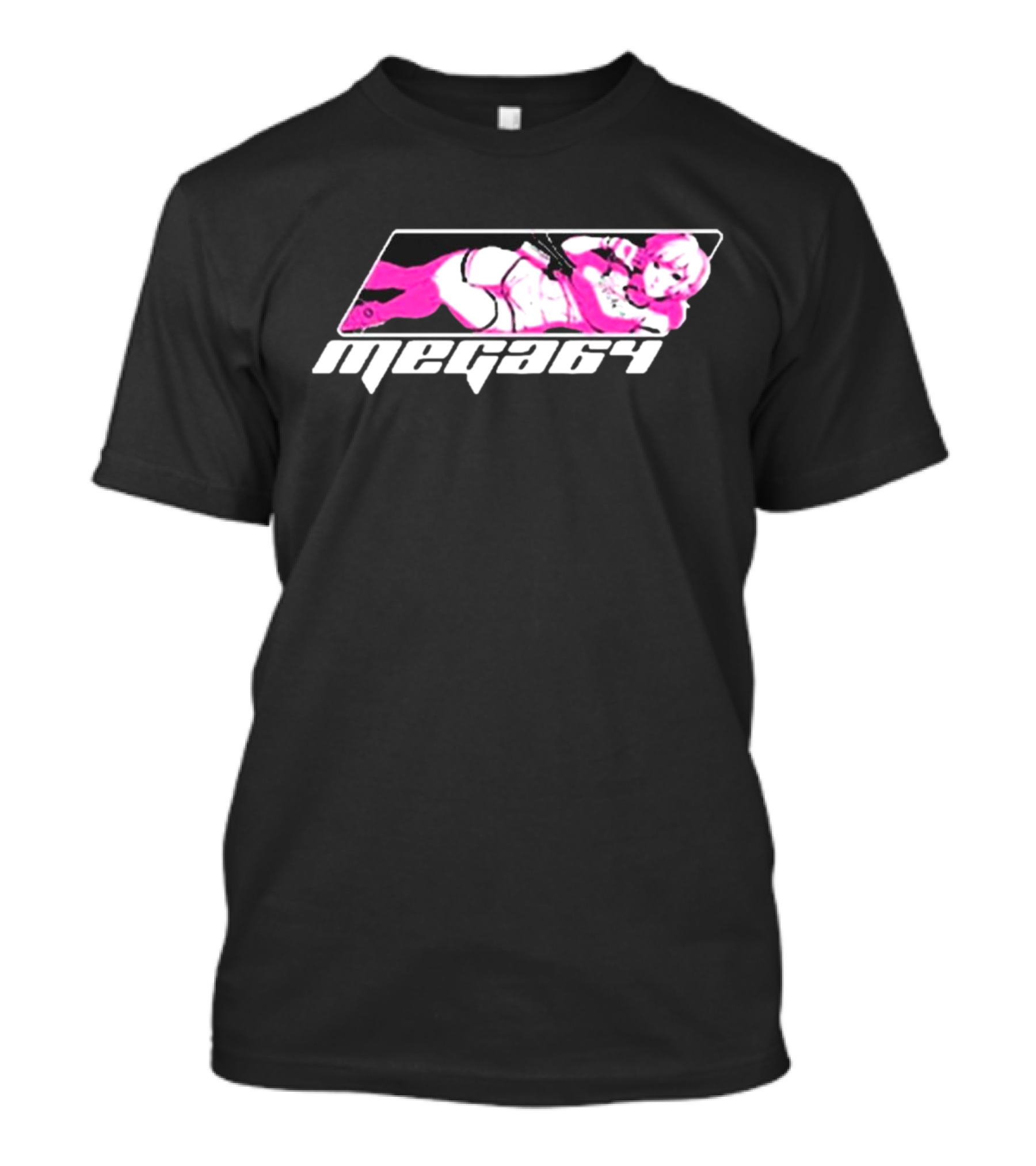 Mega 64 Skate Elite Pink Anime Character T-Shirt