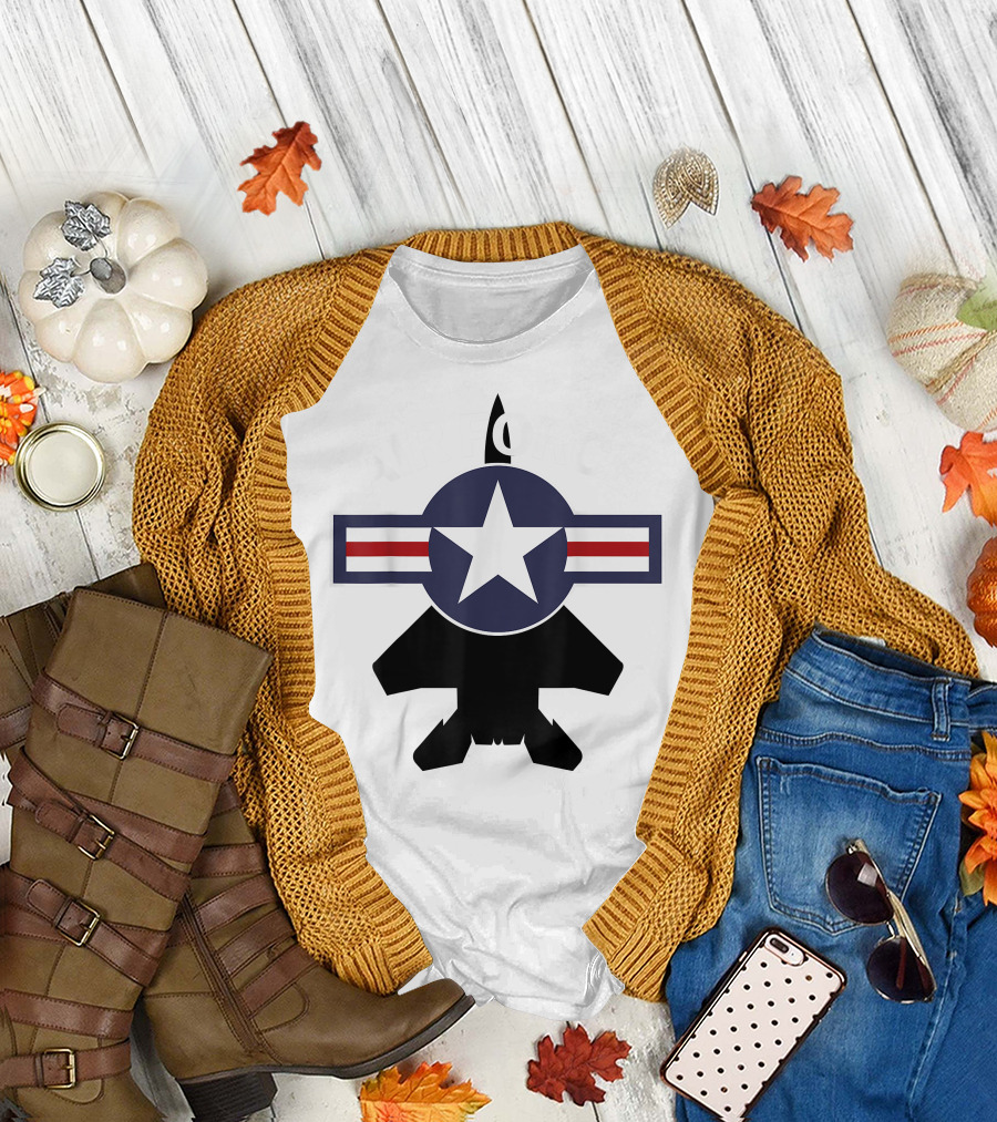 Air Force Vintage Roundel with F15 Jet T-Shirt