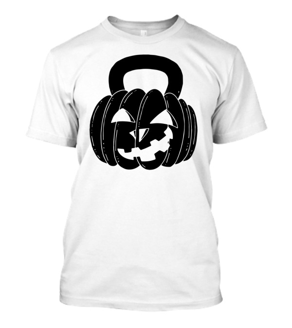 Pumpkin Halloween Kettlebell Fitness Jack-O'-Lantern T-Shirt