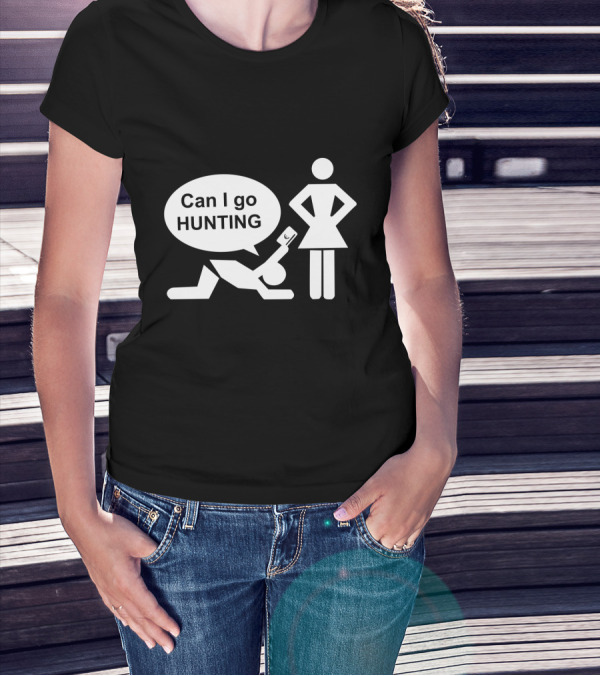 Can I Go Hunting Permission Request Iconic T-Shirt