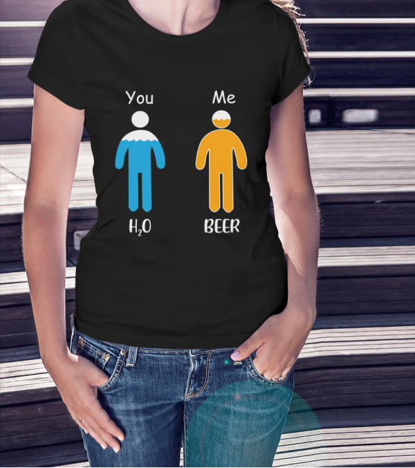 You Me H2O Beer Icon Figures T-Shirt