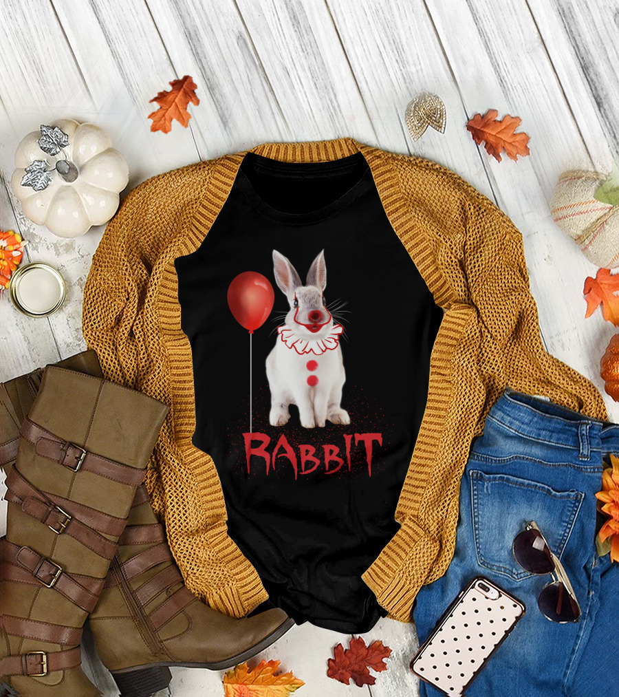 Rabbit Clown Balloon Horror T-Shirt