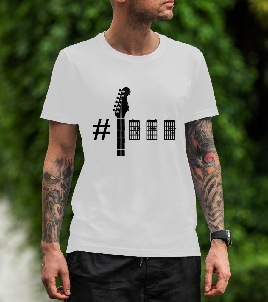 Number 1 Dad Guitar Chord Player T-Shirt