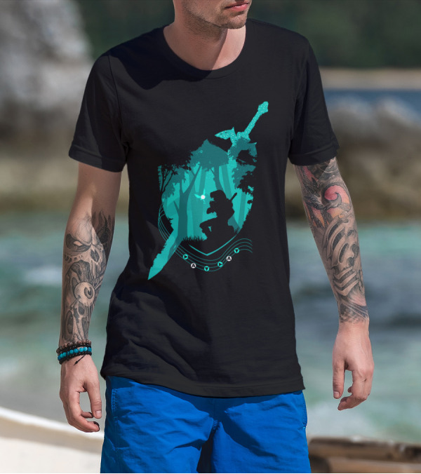 Song Of Time Forest Adventure Legend Of Zelda Link T-Shirt