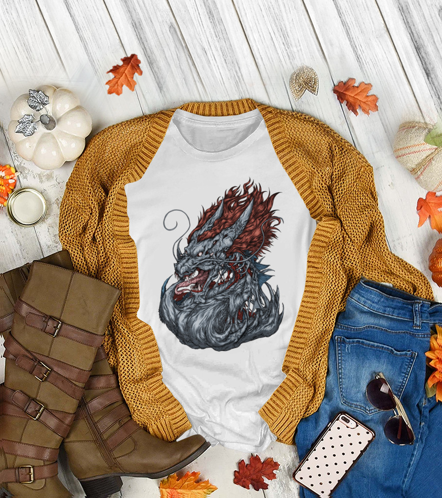 Dragon Death Fiery Ethereal Beast Roar T-Shirt