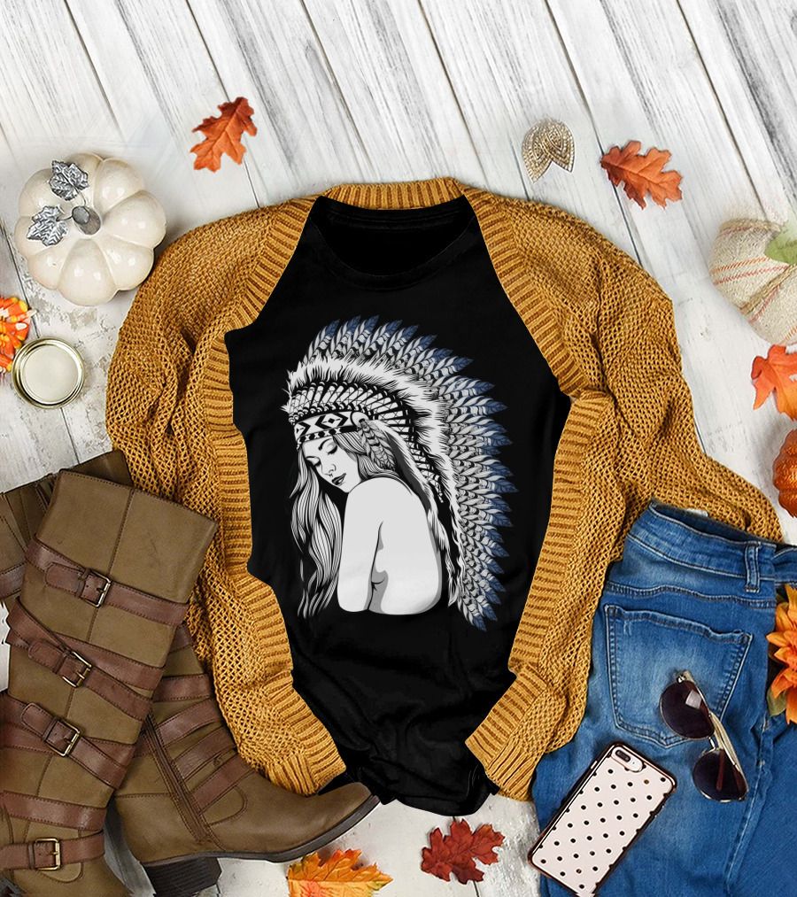ApacheGirl Headdress T-Shirt