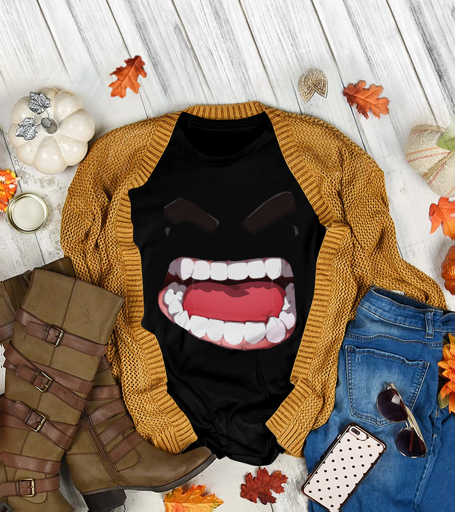 Anger v2.0 Face Expression Graphic with Gritted Teeth T-Shirt