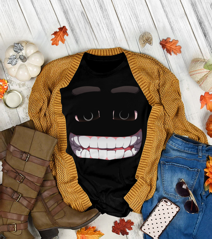 Smiling Cartoon Face High T-Shirt