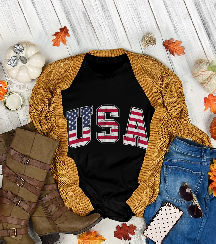 USA Stars and Stripes Vintage Flag T-Shirt