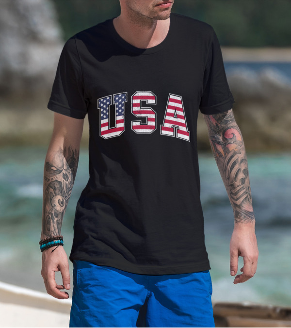 USA Stars And Stripes Vintage Flag T-Shirt