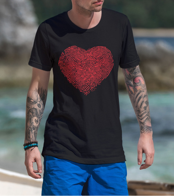 Fingerprint Heart A Perfect Match T-Shirt