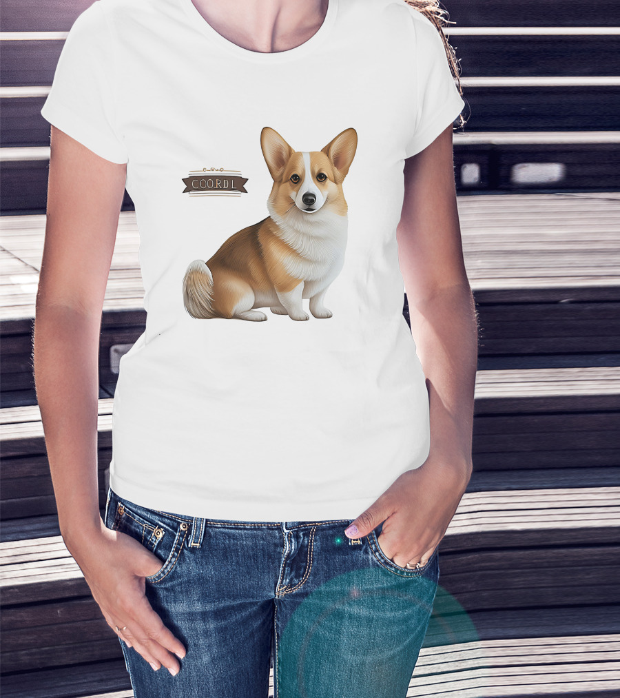 Coor D L Cute Corgi Dog T-Shirt