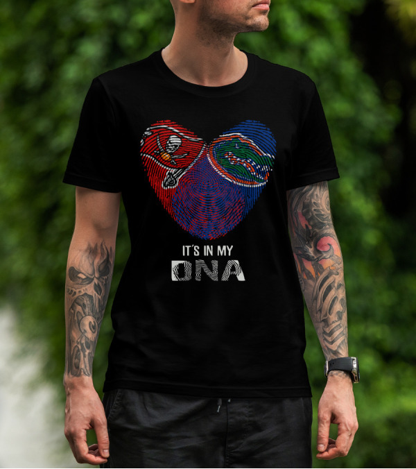 Buccaneers Gators Heart It's In My DNA T-Shirt