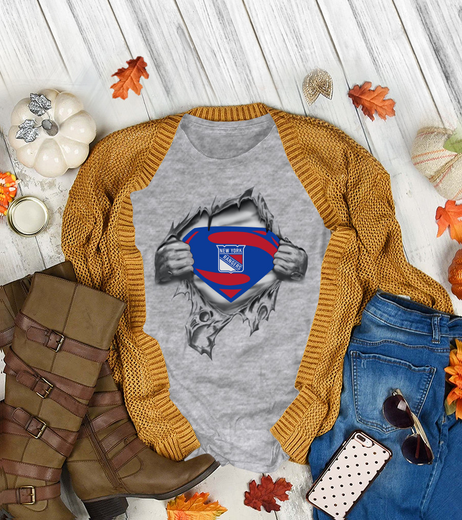 New York Rangers Superman Logo Mashup T-Shirt