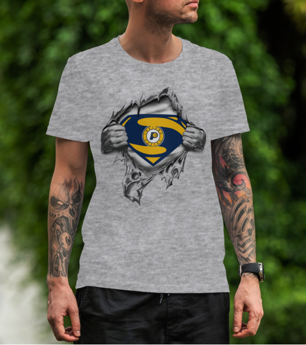 Indiana Pacers Superman Logo Tear T-Shirt