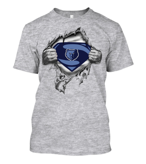 Memphis Grizzlies Superman Logo Bear T-Shirt