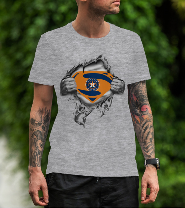 Houston Astros Superman Logo Mashup T-Shirt