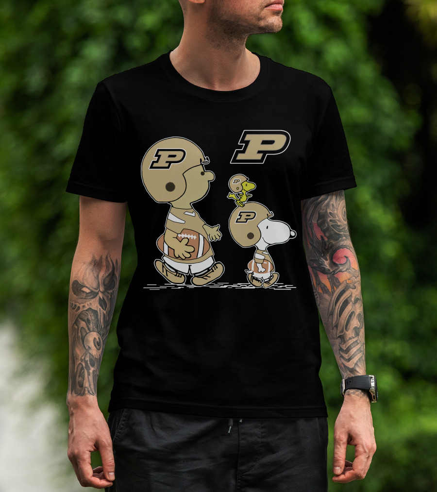 Purdue Peanuts Snoopy Football Helmet T-Shirt
