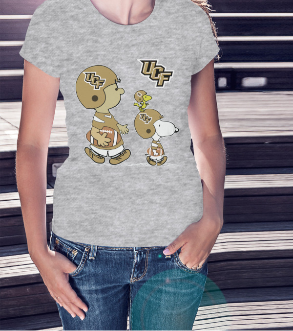 UCF Snoopy Football Charlie Woodstock Helmet Peanuts T-Shirt