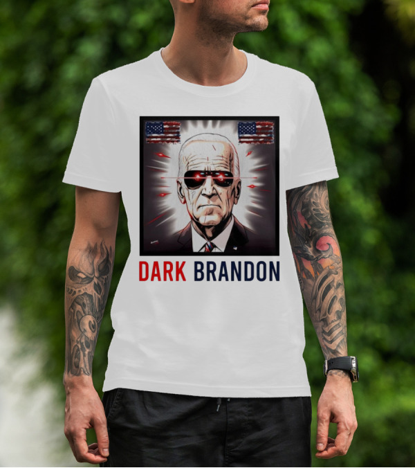 Dark Brandon Joe Biden 2024 Meme Saving America Flag Patriotic T-Shirt