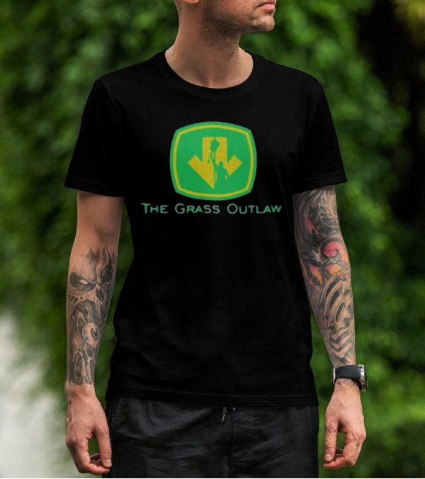 Box Of Gimmicks Merch The Grass Outlaw Green Shield Arrow T-Shirt