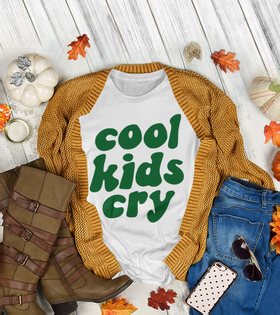 Cool Kids Cry Retro Green T-Shirt