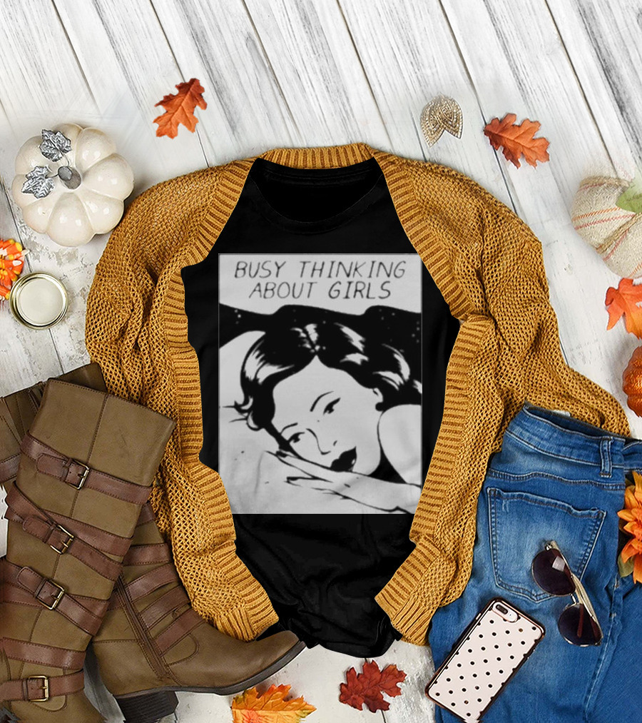 Busy Thinking About Girls Comic Pop T-Shirt