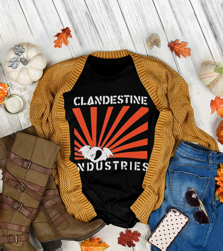 Clandestine Industries Bat Wings Sunburst T-Shirt