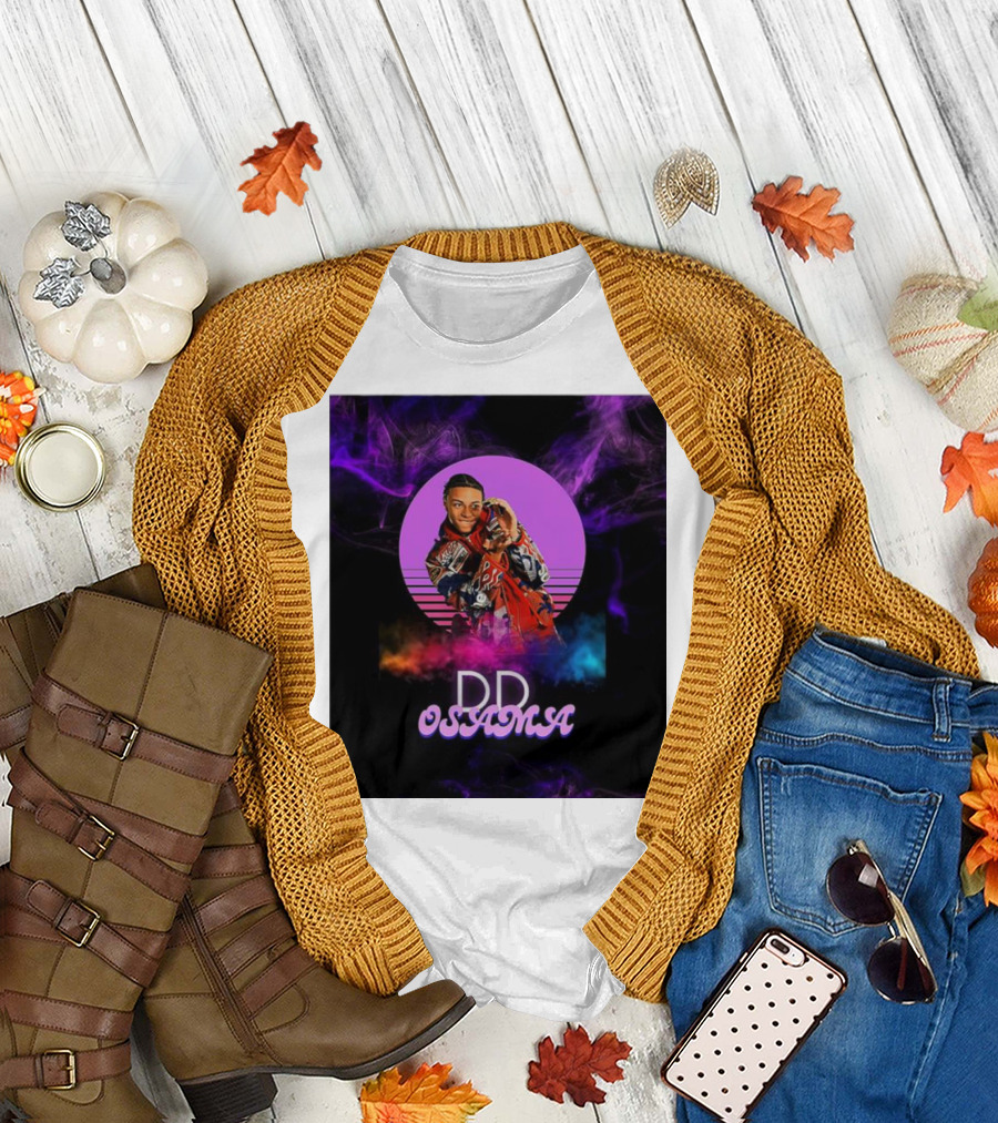 DD Osama Bold Neon Smoke Background T-Shirt