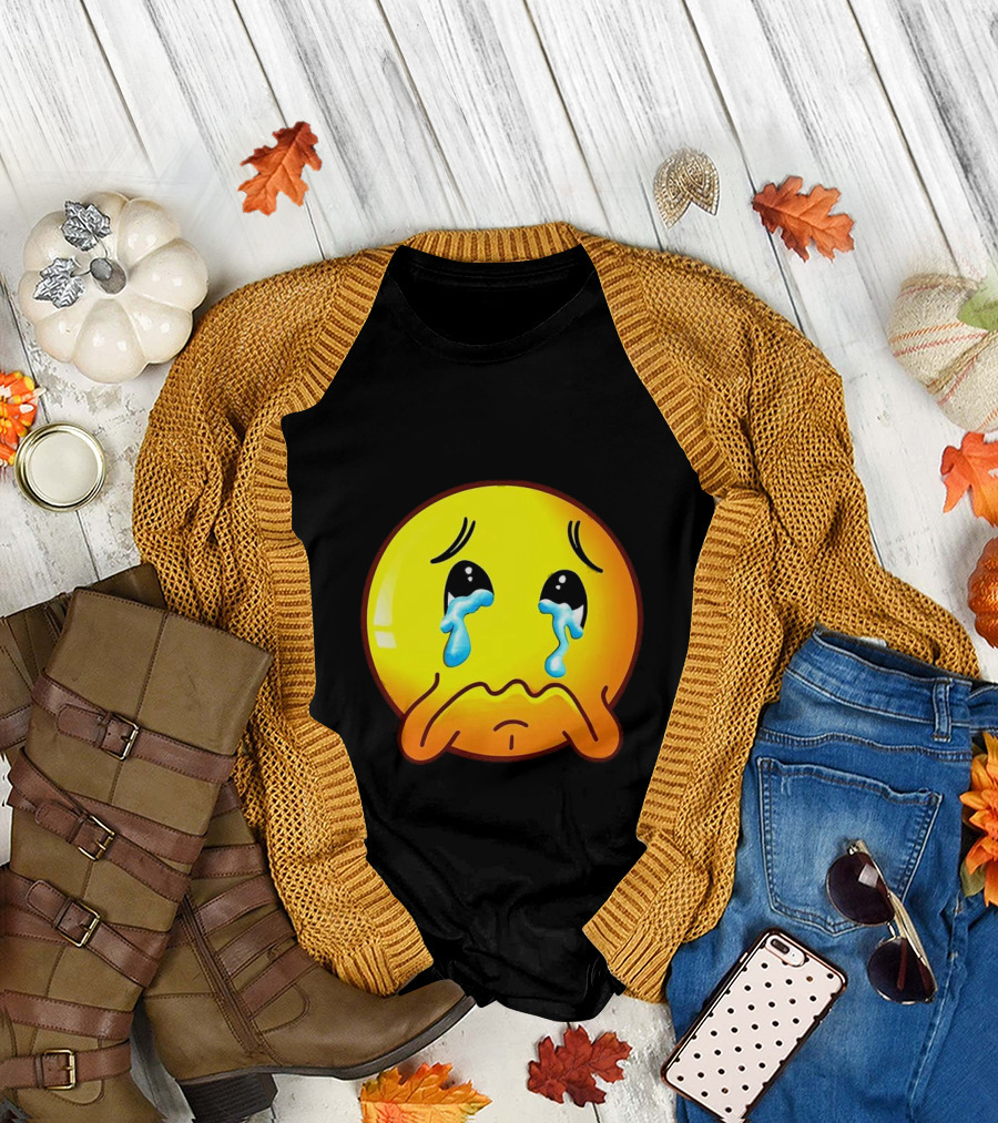 Ginger Sad Crying Emoji T-Shirt